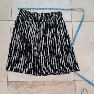 CAbi Black and White A-Line Skirt